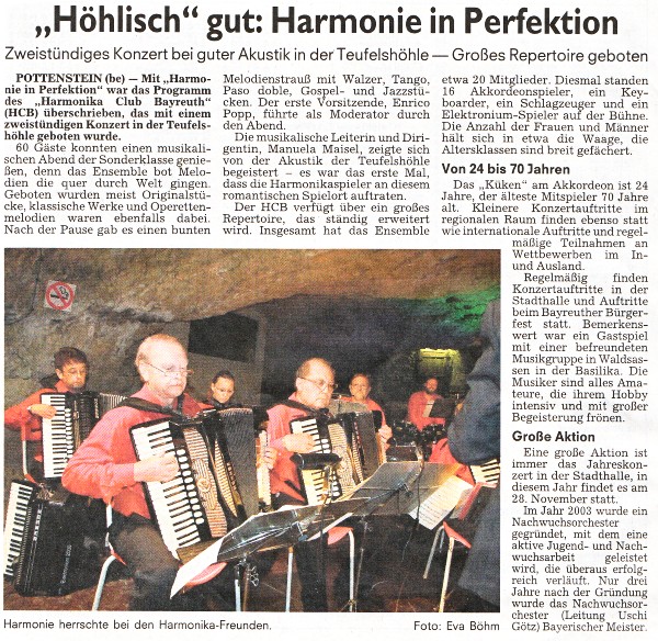 Bericht Konzert Teufelshöhle 2009