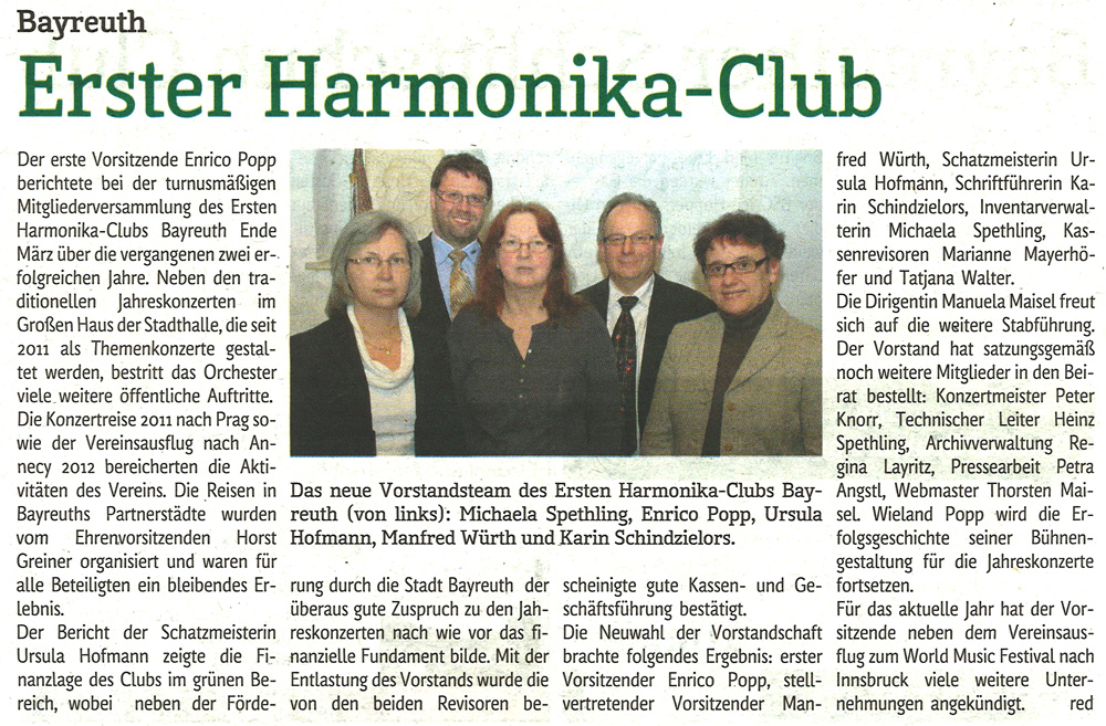 Bericht Hauptversammlung 2013